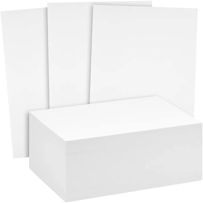 Reskid White Cardstock Thick Paper - Blank Heavy Weight 110 lb Cover Card Stock - 100 Pack (8x10, Inches)