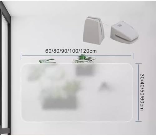 Acrylic Privacy Screen - Frosted Free Standing Desk Divider Panel, Portable Table Top Visual Distractions Shield for Offices & Schools (Clear-B, 100x30cm/39.4x11.8in)