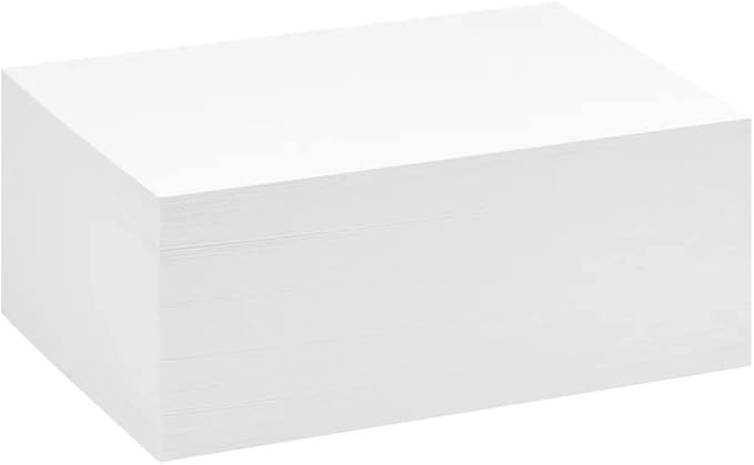 Reskid 100 Pack of 3x5 inches Thick Heavyweight Index Cards on 110lb Card Stock - Perfect for Note-Taking, Studying, and Organization - Ideal for Classrooms, Office, and Home Use (3x5, Inches)