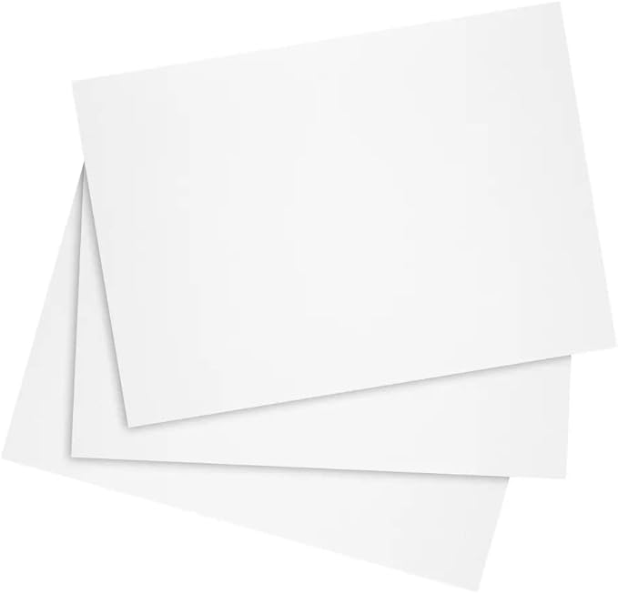Reskid White Cardstock Thick Paper - Blank Heavy Weight 110 lb Cover Card Stock - 100 Pack (8x10, Inches)