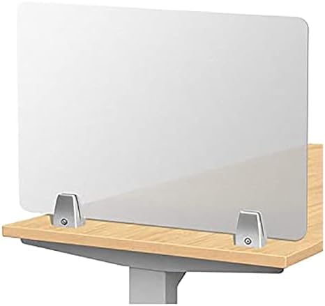 Portable Free Standing Desk Privacy Panel - Frosted Acrylic Divider for Home & Office - Ideal Student Test Shield & Workspace Privacy Solution