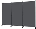CHOSENM Room Divider, 3 Panel Folding Privacy Screens with Wider Support Feet, 6 Ft Portable Room Partition for Room Separator, 102" W X 71" H, Grey
