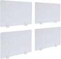 4 Pcs Desk Divider Privacy Panel, 23.6”L X15.8”W Frosted Acrylic Desk Privacy Panels with 8 Clamps for Offices Schools Call Centers (White)