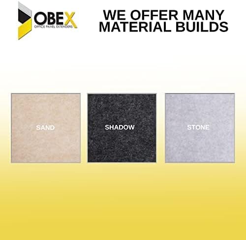 OBEX Free Standing Desk PET Privacy Screen Table Top Home & Office Furniture Partitions and Dividers, Portable Workstation Freestanding Panels, 24" x 48", Sand
