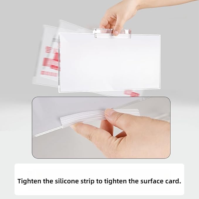 ECKEK Magnetic Sign Holder Grip Holder, Powerful Magnet, Acrylic Sign Holder for Retail Shelves Display Store Vendor Event Warehouse and Shop Supplies (Acrylic Base 400*150mm/15.75*5.91inches)