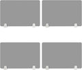 4 Pcs Desk Divider Privacy Panel, 23.6”L X15.8”W Frosted Acrylic Desk Privacy Panels with 8 Clamps for Offices Schools Call Centers (Grey)