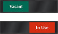 SmartSign Privacy Signs Vacant In Use Slider Door Sign for Home Bathroom Office Restroom Conference Hotel Hospital | 2.25" x 10" Plastic Black Color, Made in USA