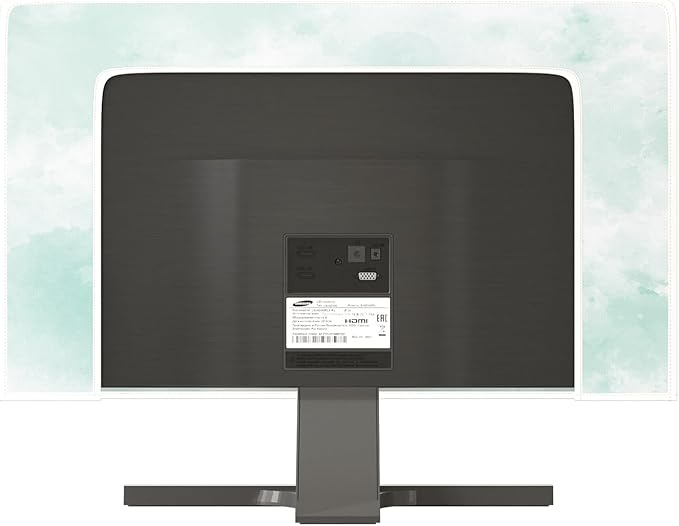 Baocicco Abstract Watercolor Waterproof TV Display Screen Cover 37, 38, 39 Inch Cyan Marble Dip Dyeing Dust Proof TV Covers for Television Screen Anti-Static Dustproof Protective，Mint Green