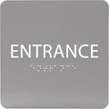 ADA CENTRAL SIGNS - 6" X6" Entrance Sign - ADA Compliant Tactile Graphics Grade 2 Braille Text Acrylic Wall Sign - Entry, Way in, Access Signs for Office, Hotel, Schools, Apartment, and Restaurants