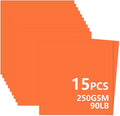 15 Sheets Orange Cardstock 12"x12",250gsm/90lb Heavyweight Cover Cardstock Paper, Thick and Smooth Card Stock Perfect for Card Making, Scrapbooking and Crafts (Orange)
