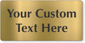 SmartSign Custom Brass Sign - 6" x 12", 40 mil REAL Bugle Brass Metal, Personalized Name Door Sign, Heavy-Duty Premium Engraved Door/Wall Mount Plaque for Business/Office, Gold and Black