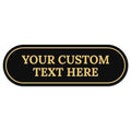 Custom Wall or Door Sign, Personalized Buble Plaque Engraved Message For Bussiness, Property And Home Indoor/Outdoor, 4x12 Inches, Made in USA by Sigo Signs