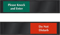SmartSign Privacy Sign - Do Not Disturb/Please Knock and Enter Slider Door Sign for Home Office Restroom Conference Hotel Hospitals | 2.25" x 10" Plastic Black, Made in USA