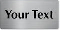 SmartSign Custom Steel Sign - 2" x 4", 40 mil Stainless Steel Metal, Personalized Engraved Sign for Business, Office, Door, Wall, Heavy-Duty Premium Engraved Steel Plaque, Silver and Black