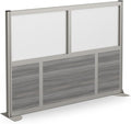 NBF Office Partitions - Cubicle Privacy Panel Wall Divider - Modern Room Separator with Quick Assembly - Indoor Laminate Free Standing Portable Room Divider Panel - 52" H x 73" W (Gray)