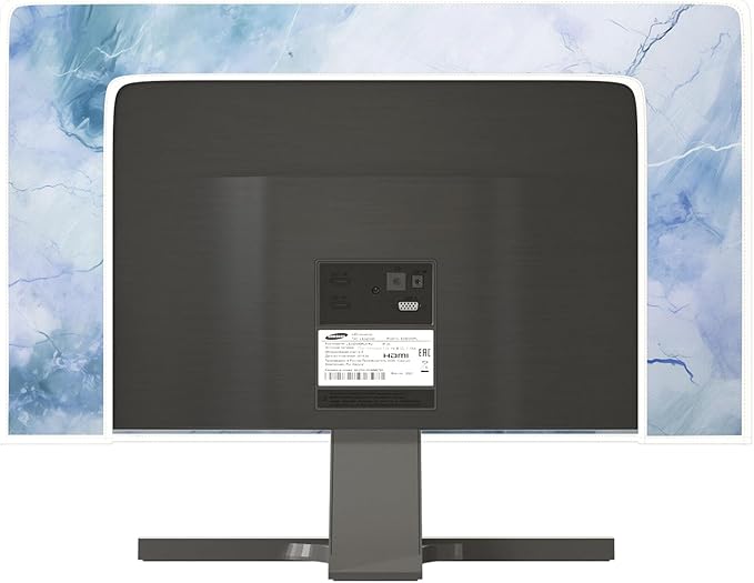 Baocicco Fashion Haze Blue Marble Screen TV Cover Cover 50, 51, 52 Inch Waterproof Full Body Covers for TV Display Screen Weatherproof Television Sleeve Compatible with Television LED LCD OLED TV