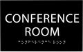 ADA CENTRAL SIGNS - 6" X4" Conference Room Sign - ADA Compliant Tactile Graphics Grade 2 Braille Text Privacy Sign | Wall Mount Plastic Meeting Signs For Schools, Hospitals, Offices, and Apartments