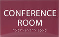 ADA CENTRAL SIGNS - 6" X4" Conference Room Sign - ADA Compliant Tactile Graphics Grade 2 Braille Text Privacy Sign | Wall Mount Plastic Meeting Signs For Schools, Hospitals, Offices, and Apartments