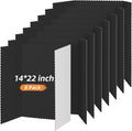 Henoyso 8 Pcs 14 x 22 Inch Black Trifold Poster Board Large Tri Fold Presentation White Display Board Foldable Paperboard for Science Fair School Business Project Exhibition