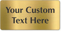SmartSign Custom Brass Sign - 4" x 8", 40 mil REAL Bugle Brass Metal, Personalized Name Door Sign, Heavy-Duty Premium Engraved Door/Wall Mount Plaque for Business/Office, Gold and Black