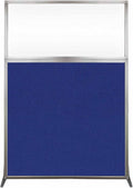Versare Hush Screen Portable Room Divider | Workstation Wall Divider | Freestanding Privacy Hush Panels | Clear Windows | Fabric Office Divider Screen | Great for Room Separation
