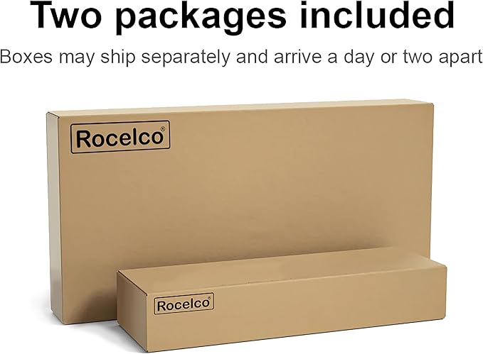 Rocelco 40" Height Adjustable Standing Desk Converter with AC Outlet USB Charger and Dual Monitor Arm Mount - Sit Stand Up Tabletop Riser - Sliding Keyboard Tray - Black (R DADRB-40-ACUSB-DM2)