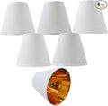 TAaMTYH small lamp shade chandelier shades set of 6，Fabric Lampshade for Wall Lamp，chandelier shades，small tadle lamps，For Cutting Edge bulbs, Clip-on Fitter Lampshade，3" X 6" X 5"