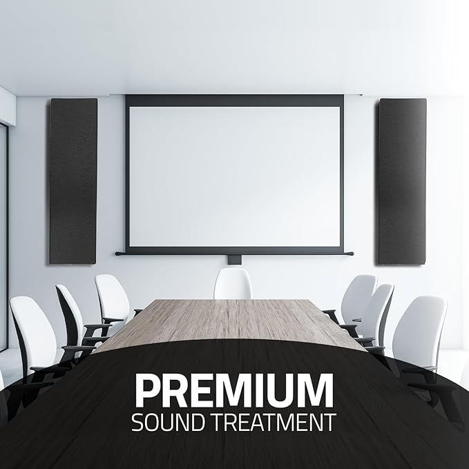 Tönnen Acoustic Panel Gray | Fiberglass 2-pack | Professional sound absorbing Panel | Decorative sound proof panel | acoustic wall panel (36x13x2 in) - Gray
