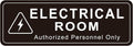 Electrical Room Door Sign for Business，Self-Adhesive Durable Modern Electrical Closet Room Sticker for Home, UV and Weather Resistant Authorized Personnel Only Signs for Business ，Workplace