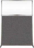 Versare Hush Screen Portable Room Divider | Workstation Wall Divider | Freestanding Privacy Hush Panels | Clear Windows | Fabric Office Divider Screen | Great for Room Separation