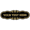 Custom Wall or Door Sign, Personalized Plaque Engraved Message for Bussiness, Property and Home Indoor/Outdoor, 4x12 Inches, Made in USA by Sigo Signs - Cloud