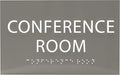 ADA CENTRAL SIGNS - 6" X4" Conference Room Sign - ADA Compliant Tactile Graphics Grade 2 Braille Text Privacy Sign | Wall Mount Plastic Meeting Signs For Schools, Hospitals, Offices, and Apartments