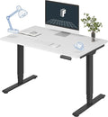 FLEXISPOT E6 3-Stage Dual Motor Electric Standing Desk 48 x 30 Sit Stand Up Desk, Holds 220 lbs, Adjustable Height w/Memory Presets, One-Piece White Desktop & Black Frame, Ships in 2 Boxes