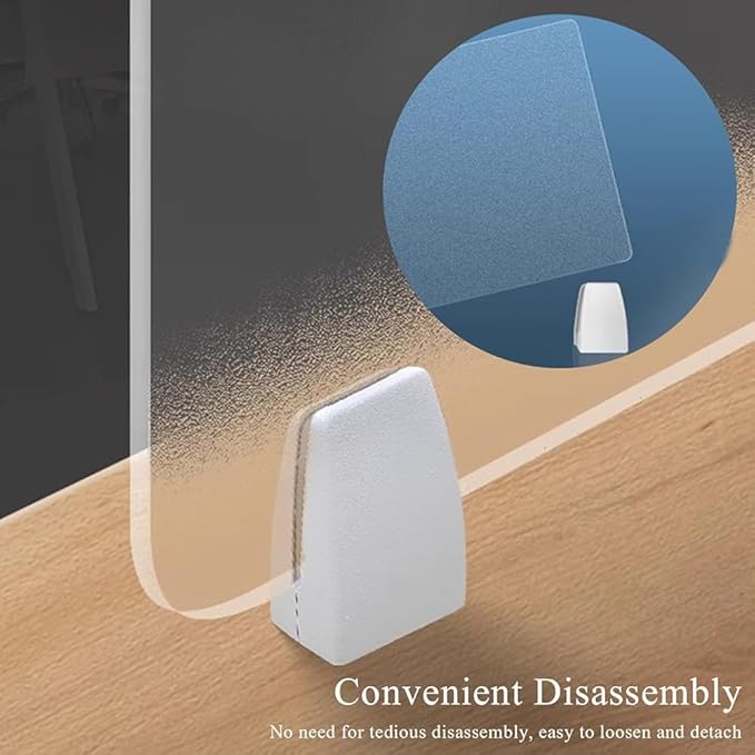 RCJCQSR Acrylic Frosted Privacy Free Standing Screen, Visual Distractions Privacy Panel Portable Desk Divider Guard for Table Top Workstation for Home Office(Size:60x40cm(23.6x15.7))