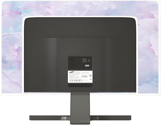 Baocicco Violet Marble Waterproof 22, 23, 24, 25 Inch Anti-Static Dustproof LCD/LED/HD Abstract Creative Desige Monitor Accessories Laptop TV LCD Screen Texture Monitor Decoration for Tablet