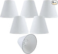 TAaMTYH small lamp shade chandelier shades set of 6，Fabric Lampshade for Wall Lamp，chandelier shades，small table lamps，For Cutting Edge bulbs, Clip-on Fitter Lampshade，3" X 6" X 5"