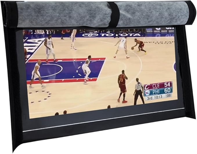 BroilPro Accessories Outdoor 40"-43" TV Set Cover,Scratch Resistant Liner Protect LED Screen Best-Compatible with Standard Mounts and Stands (Black)