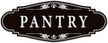 Pantry Door Sign Sticker for Kitchen, Self-adhesive Farmhouse Pantry Decor for Home，Waterproof Vinyl Food Storage Decals for House Area, Glass/Wooden Door, Restaurant （Black）