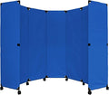 Versare MP10H Portable Folding Wall Partition | Economical 5 Panel Design | Portable Room Divider On Wheels | Adjustable, Freestanding Setup | Multiple Widths
