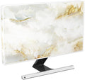 Baocicco White Gold Waterproof TV Display Screen Cover with Abstract Texture Marble Design 40, 41, 42，43 Inch Television Covers Sleeve Compatible with LCD LED PC Desktop and Home Hanging TV