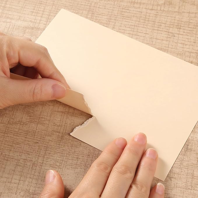 50 Sheets 4x6 Colored Cardstock Paper 5 Colors Blank Flash Cards, 250 GSM Heavy Card Stock for DIY Art Projects, Cards (Brown)