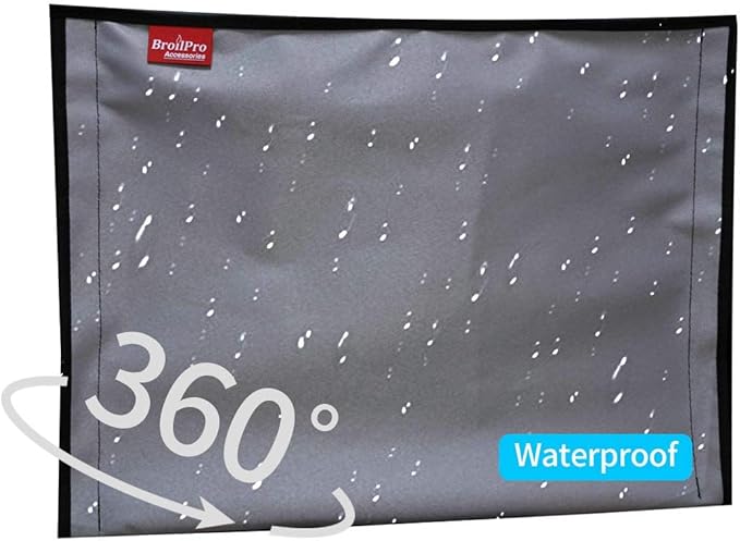 BroilPro Accessories Outdoor 70" TV Set Cover,Scratch Resistant Liner Protect LED Screen Best-Compatible with Standard Mounts and Stands (Gray)