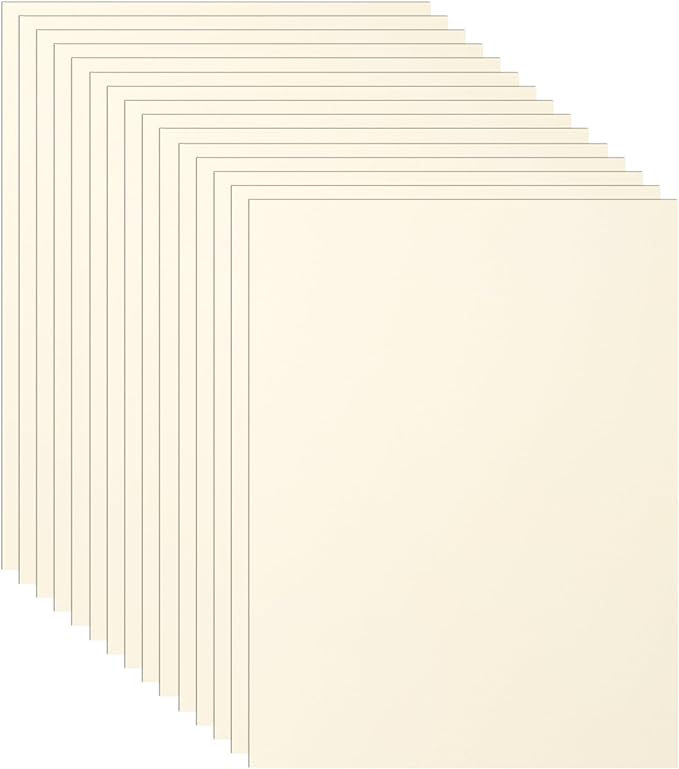 Guakicae 40 Sheets Cream Cardstock 8.5 x 11 Off White Paper, 75lb Premium Ivory Card Stock Craft Paper for DIY Card Making, Wedding Invitations, Thank You Cards, Business Cards, Menus