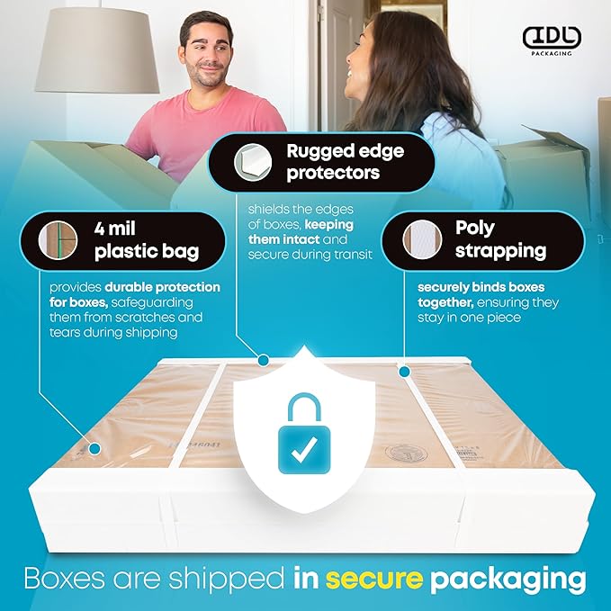 Extra Large Shipping & Moving Boxes 28x14x14 inches (10-Pack) - Extra Strength 200 lb vs Regular - Corrugated Durable Packing Boxes - Large Moving Box - Cardboard Box for Moving by IDL Packaging
