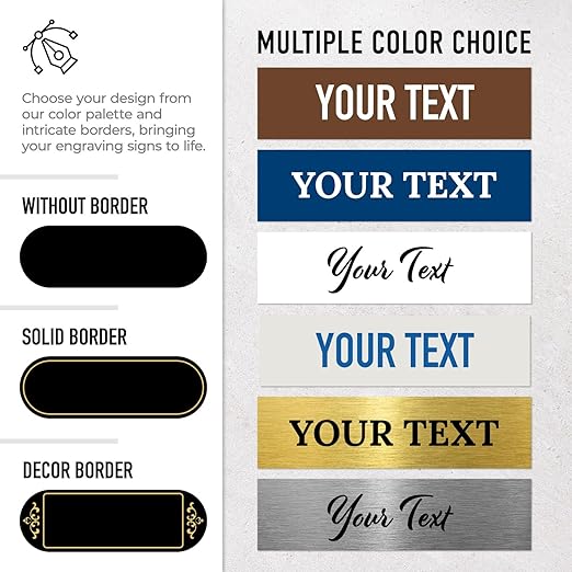 Custom Wall or Door Sign, Personalized Buble Plaque Engraved Message For Bussiness, Property And Home Indoor/Outdoor, 4x12 Inches, Made in USA by Sigo Signs