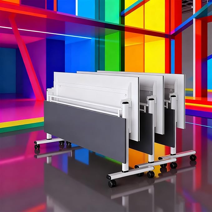 Conference Table for 4-10 People,Wooden Meeting Room Table with Thicken Tabletop and Wood Base,Modern Meeting Training Desk for Conference Room Tables Seminar Room (2Pack140*60 * 75cm)