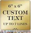 Custom Sign, Office Sign, Business/Office Name Plates for Doors/Wall, Indoor/Outdoor, 6x6 inch, 18 Colors, (Prestige) Made in USA by My Sign Center