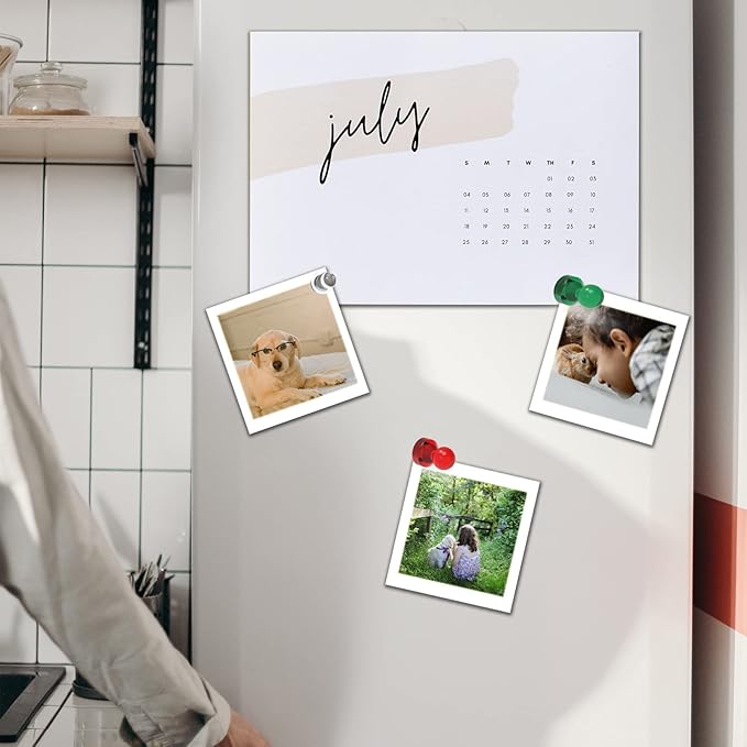 MHDMAG Magnetic Push Pins Powerful Push Pin Magnets for Fridge Whiteboards Calendars Maps in School & Office Pack of 32,Red