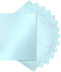 Silunkia 120 Sheets Light Blue Shimmer Cardstock 8.5 x 11 Certificate Paper, 250gsm/92lb Thick Craft Paper Light Blue Card Stock for DIY Cards Making, Greeting Cards, Wedding Invitations, Menus