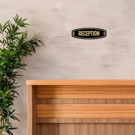 Custom Wall or Door Sign, Personalized Round Plaque Engraved Message for Bussiness, Property and Home Indoor/Outdoor, 2x6 Inches, Made in USA by Sigo Signs